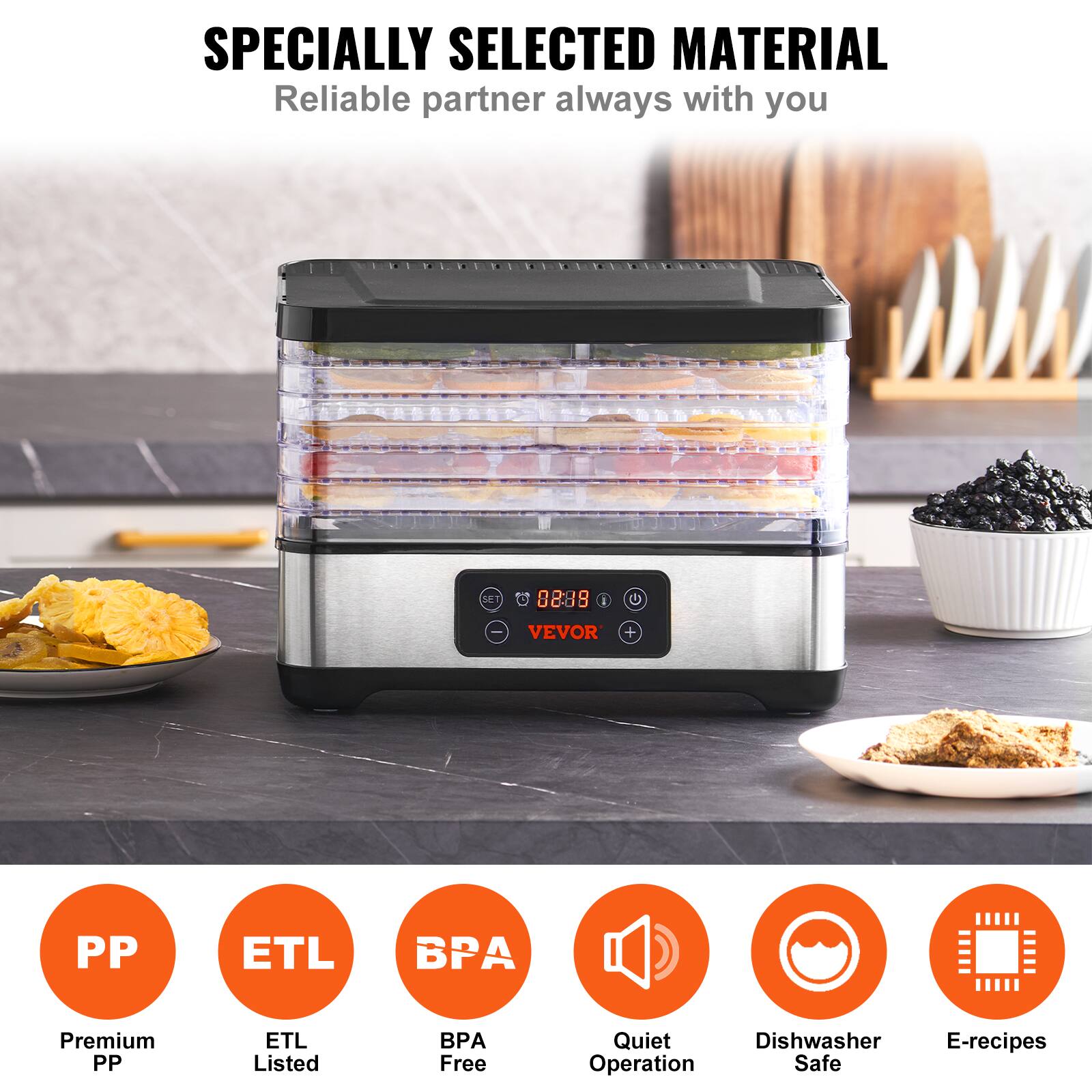 Specially Selected Material  
Reliable partner always with you  

SET 8289  

PP  
Premium PP  

ETL  
ETL Listed  

BPA  
BPA Free  

Quiet Operation  

Dishwasher Safe  

E-recipes  

Operation Safe