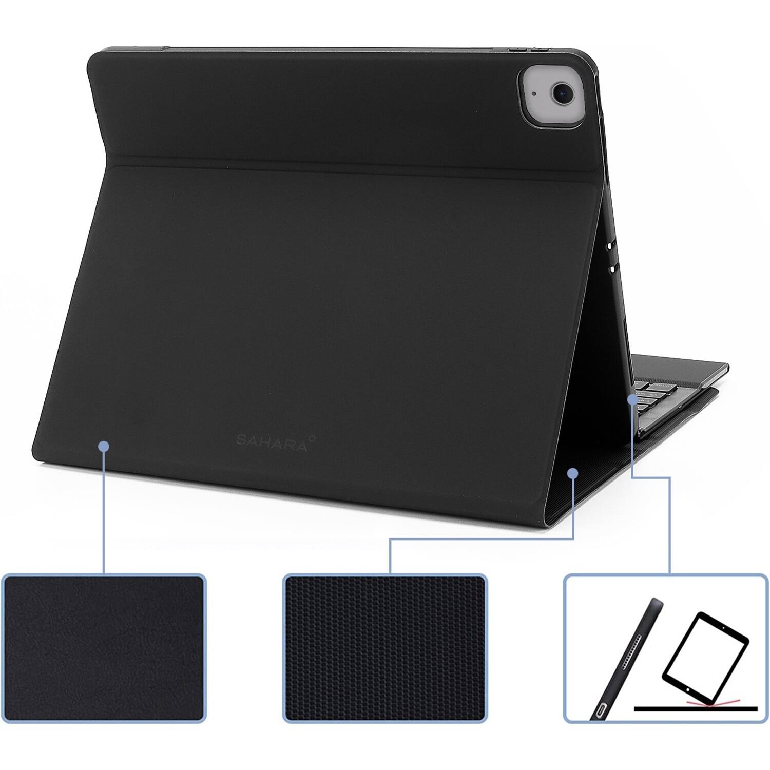 Alt View 12. SaharaCase - Navigate Series Keyboard Case with Track Pad for Apple iPad Air 11'' M3/M2 and iPad Air 10.9'' (4th and 5th Gen) - Black.