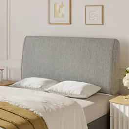 Pinmoco - Upholstered Headboard Ergonomic Design Headboard - Gray