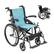 Front. VEVOR - Wheelchair, Durable Aluminum Alloy Ultra-Lightweight Wheelchairs, Portable Wheelchair with Flip-Back Desk-Length Arms - Blue.