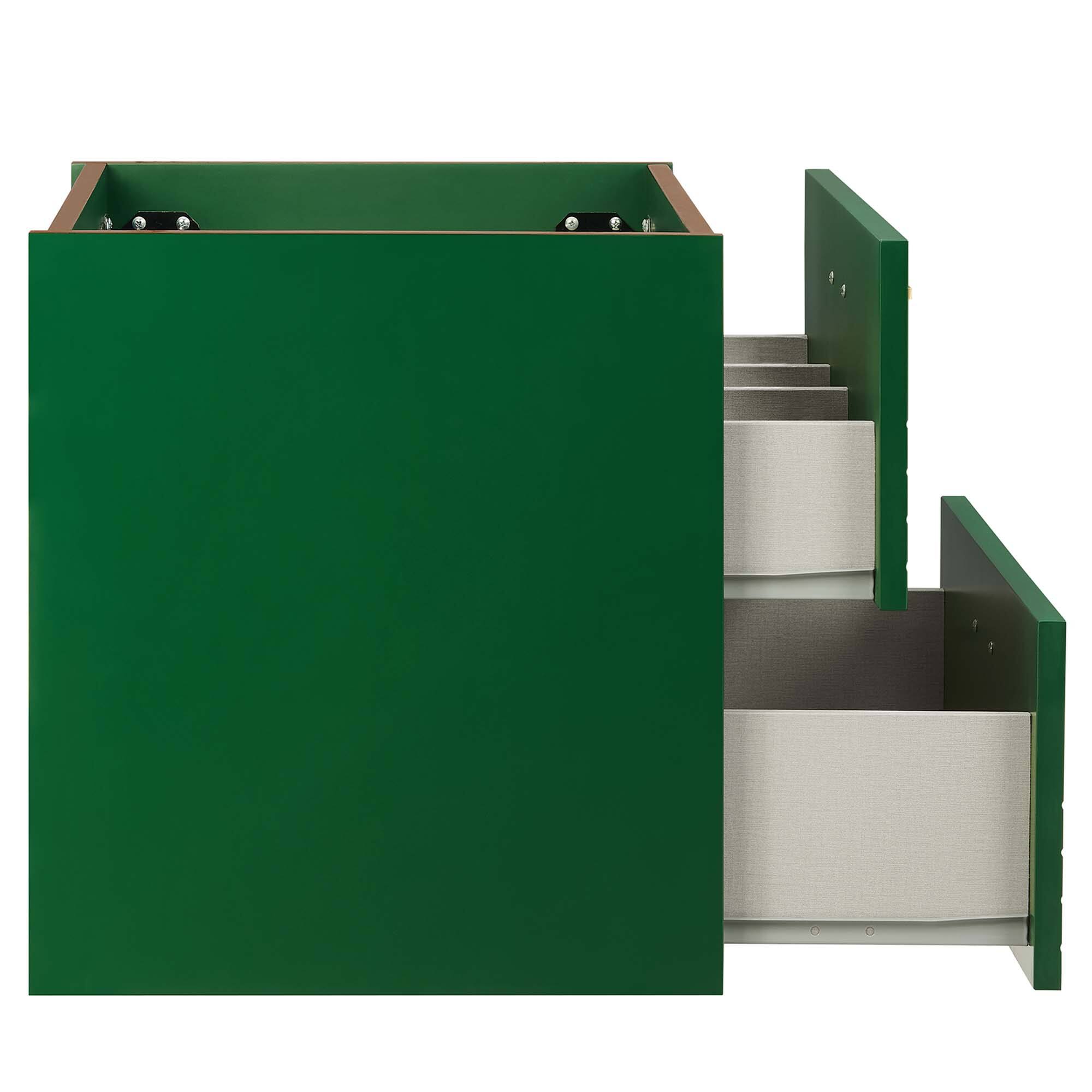 Alt View 5. Modway - Daybreak Wall-Mount Bathroom Cabinet Basin Not Included - Green.