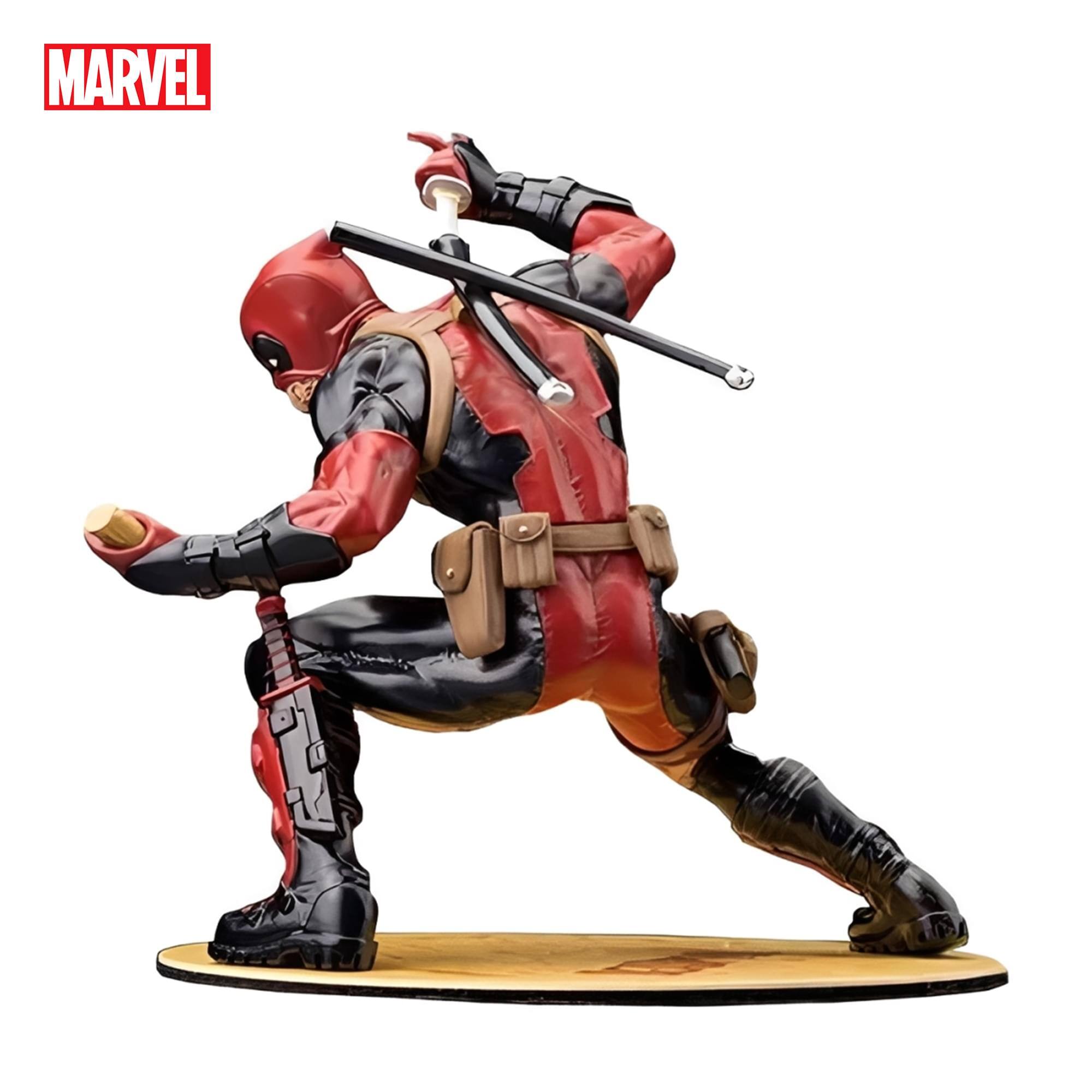 Alt View 2. Kotobukiya - Marvel Now ArtFX+ Deadpool Statue | SDCC 2015 Exclusive - Red.