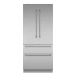 Thermador - Freedom Collection 36 in Wide 18.8 Cu. Ft. Smart Built-in French Door Bottom Freezer Refrigerator - Stainless Steel