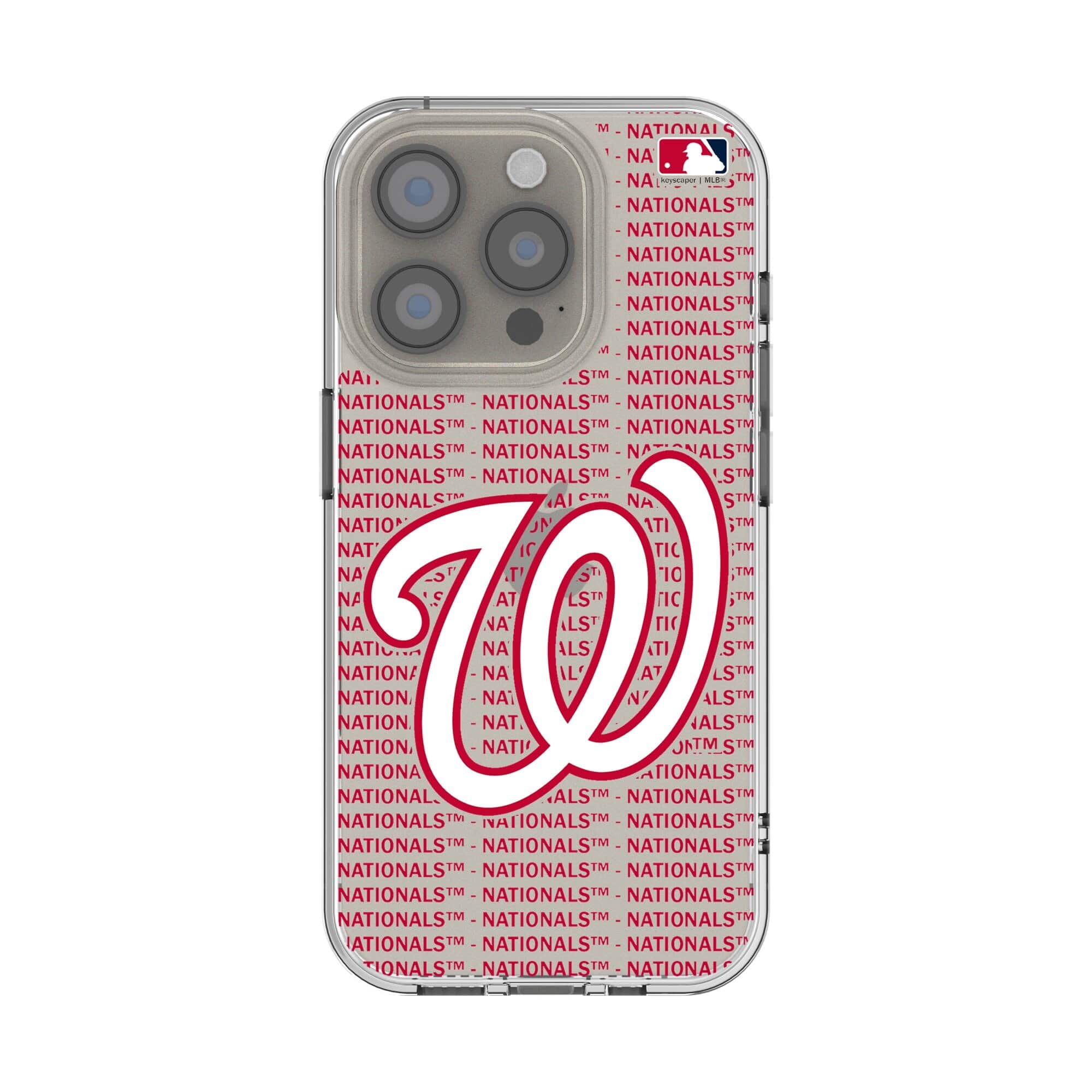 Keyscaper - MLB - Washington Nationals Text Backdrop Clear iPhone Case - 12/12 Pro - Multicolor price history on PriceWatchPro