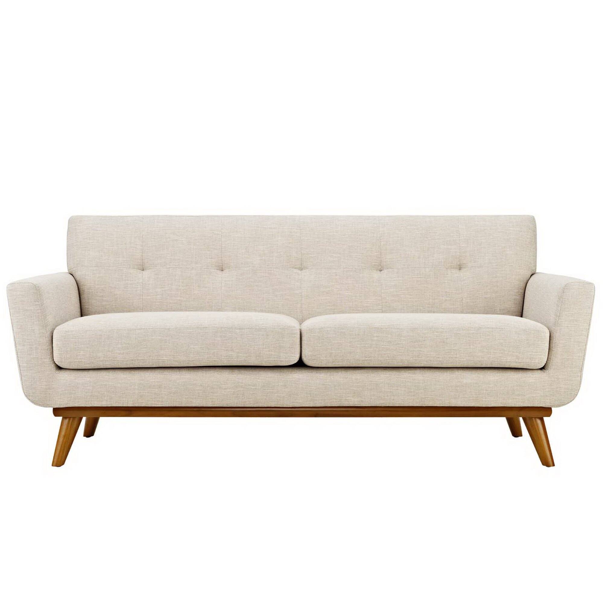 Left. Modway - Engage Upholstered Fabric Loveseat by Modway - Beige.