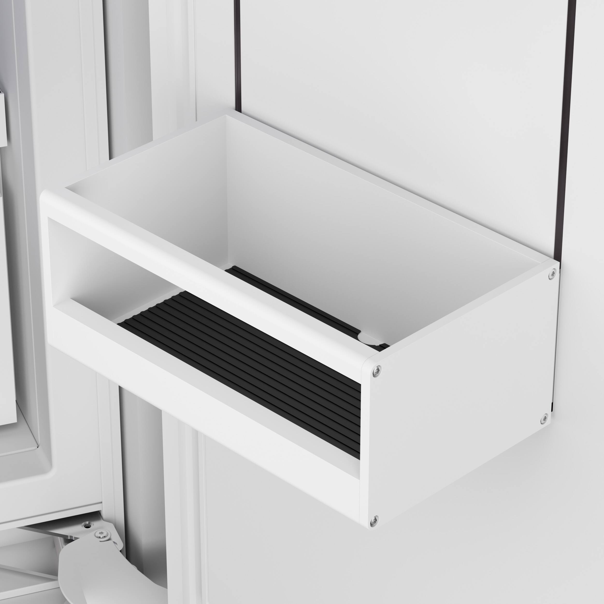 Alt View 7. Bosch - Benchmark Series 20.1 Cu. Ft. French Door Counter-Depth Smart Refrigerator - Custom Panel Ready.