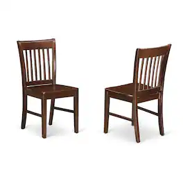 East West Furniture - Dining Room Set Mahogany - Brown
