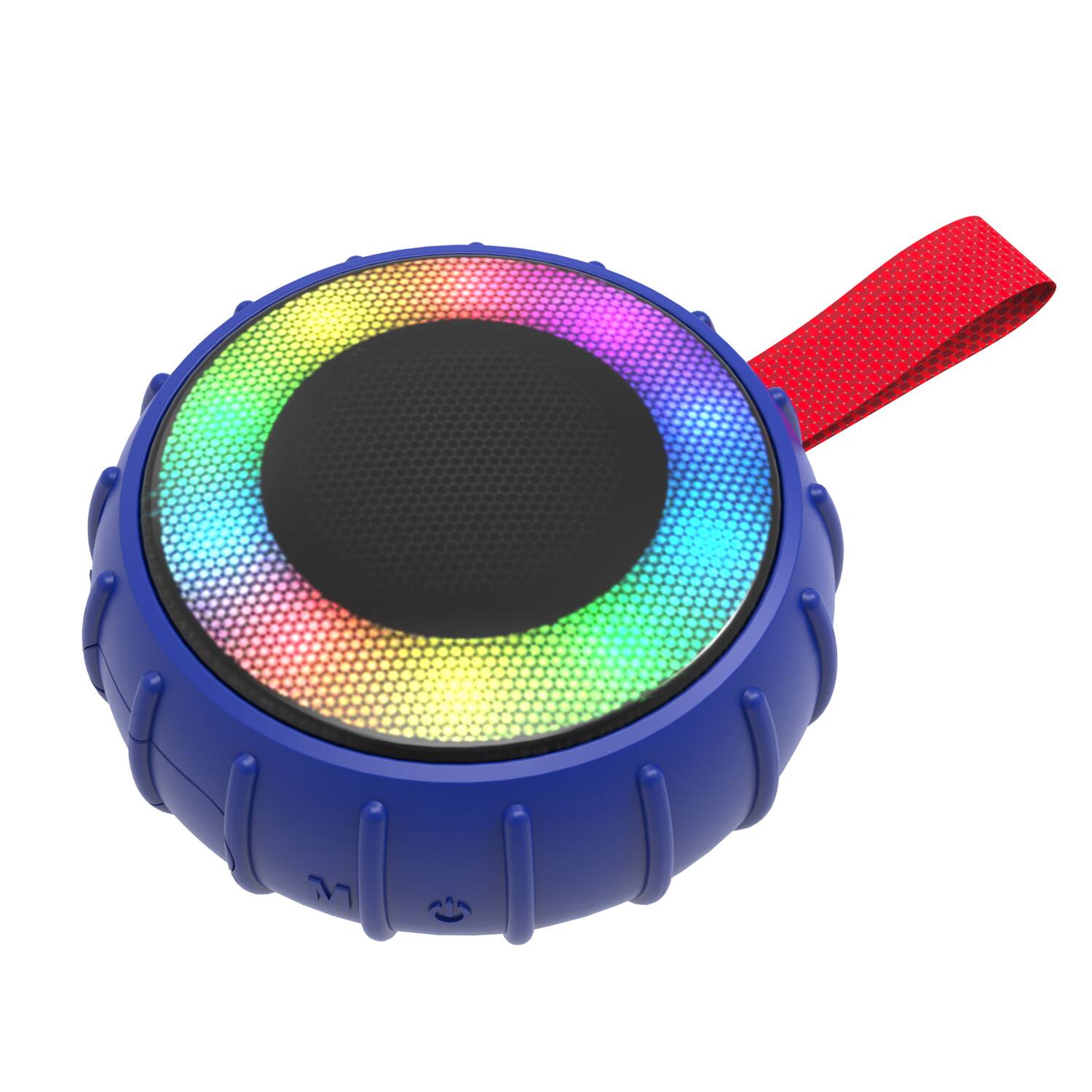 Back. RCA - 5W Bluetooth Speaker, TWS, RGB Lights, USB/microSD/Aux, FM Radio, 3 Hr Play Time - Blue.