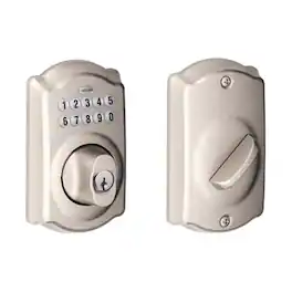 Schlage - Steel Electronic Deadbolt - Satin Nickel