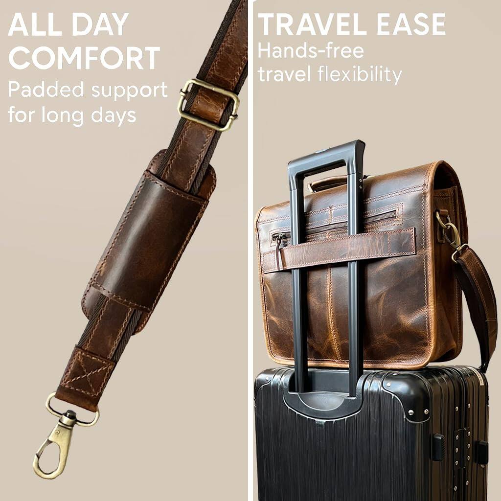 ALL DAY COMFORT  
Padded support for long days  

TRAVEL EASE  
Hands-free travel flexibility