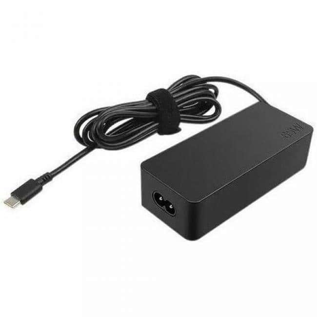 Lenovo - 65W Standard AC Adapter (USB Type-C)- EU/INA/VIE/ROK - 5 V DC, 9 V DC, 15 V AC, 20 V DC Output - 3.25 A - Black