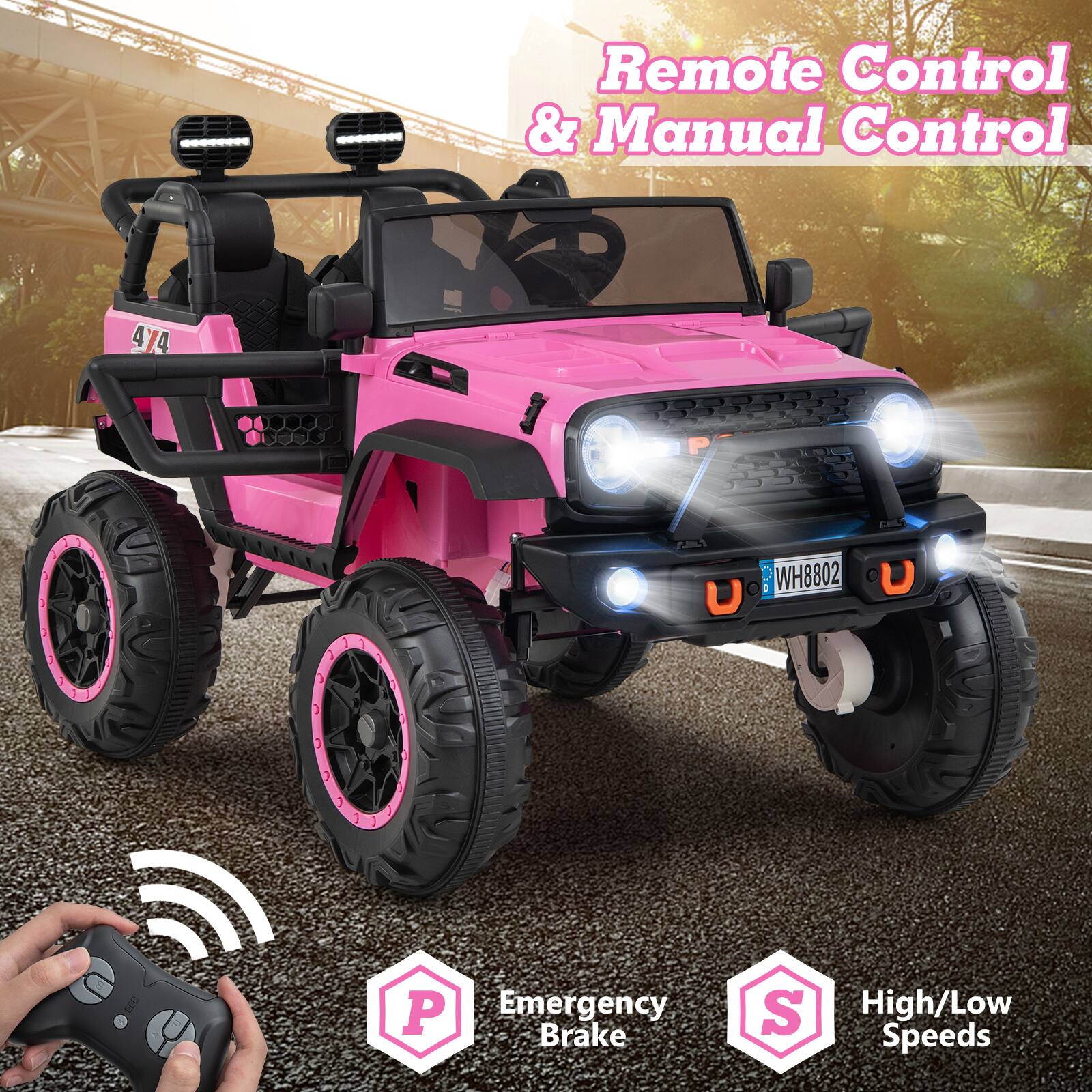 Remote Control & Manual Control

Emergency Brake

High/Low Speeds