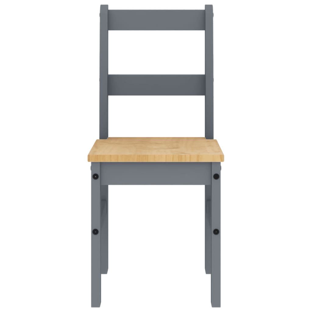 Alt View 3. Boyel Living - 15.7x18.1x35.4 in Gray Minimalist Desig Set of 2 Solid Pine Wood Dining Chairs - Gray.