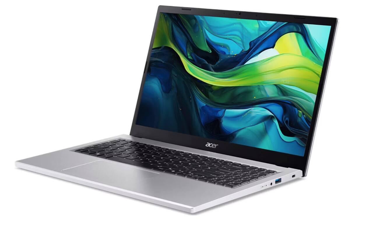 Left. Acer - Acer Aspire Go 15 AG15-71P AG15-71P-59PZ 15.6" Notebook - Full HD - 60 Hz - Intel Core i5 13th Gen i5-13420H - 16 GB - Silver.