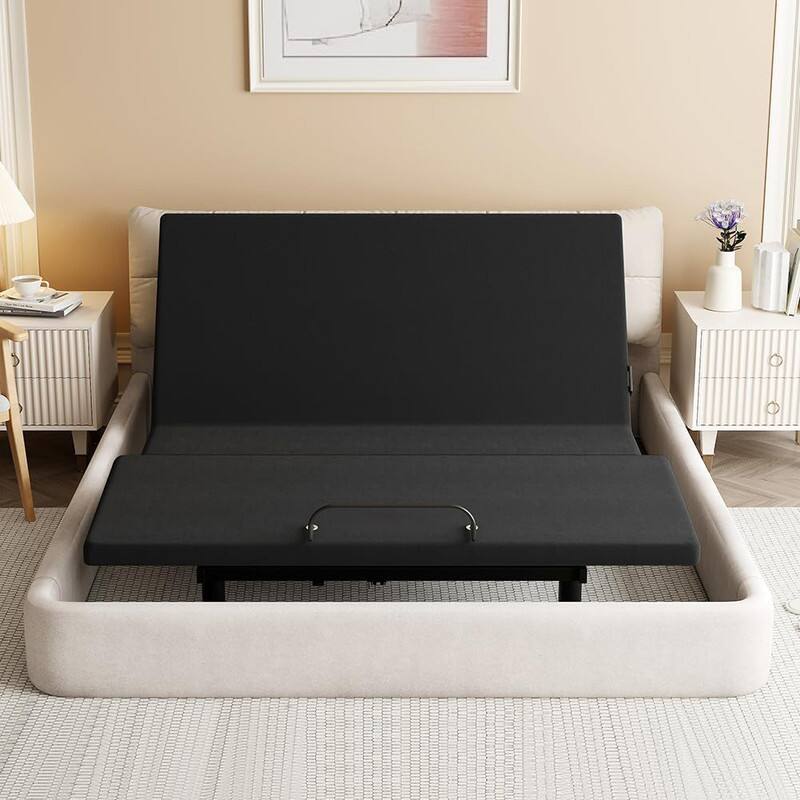 Alt View 4. Vipbear - Vipbear adjustable bed frame, head and foot height, zero-gravity bed, memory preset, double XL size/full size/large size - Black.