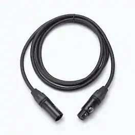 On Stage Stands - On-Stage Production-Grade MC-10 Microphone Cable (Gold Plated XLR to XLR Connectors, Double Braided Jacket - Black