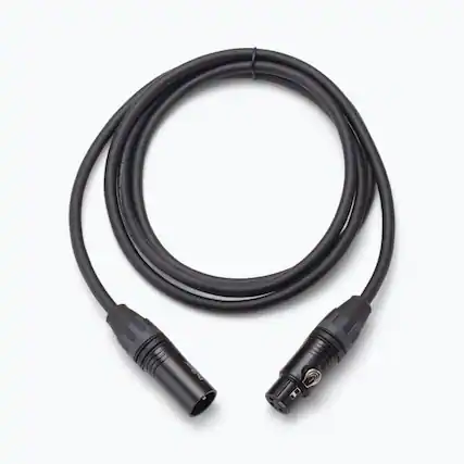 Front. On Stage Stands - On-Stage Production-Grade MC-10 Microphone Cable (Gold Plated XLR to XLR Connectors, Double Braided Jacket, - Black.