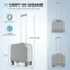 16" Carry On Luggage: Fit in the overhead bin or under seat. Airline Approved. 9 Gallon Storage Capacity. 34.5" x 34.5" x 42" (17.5" x 17" x 9.5").