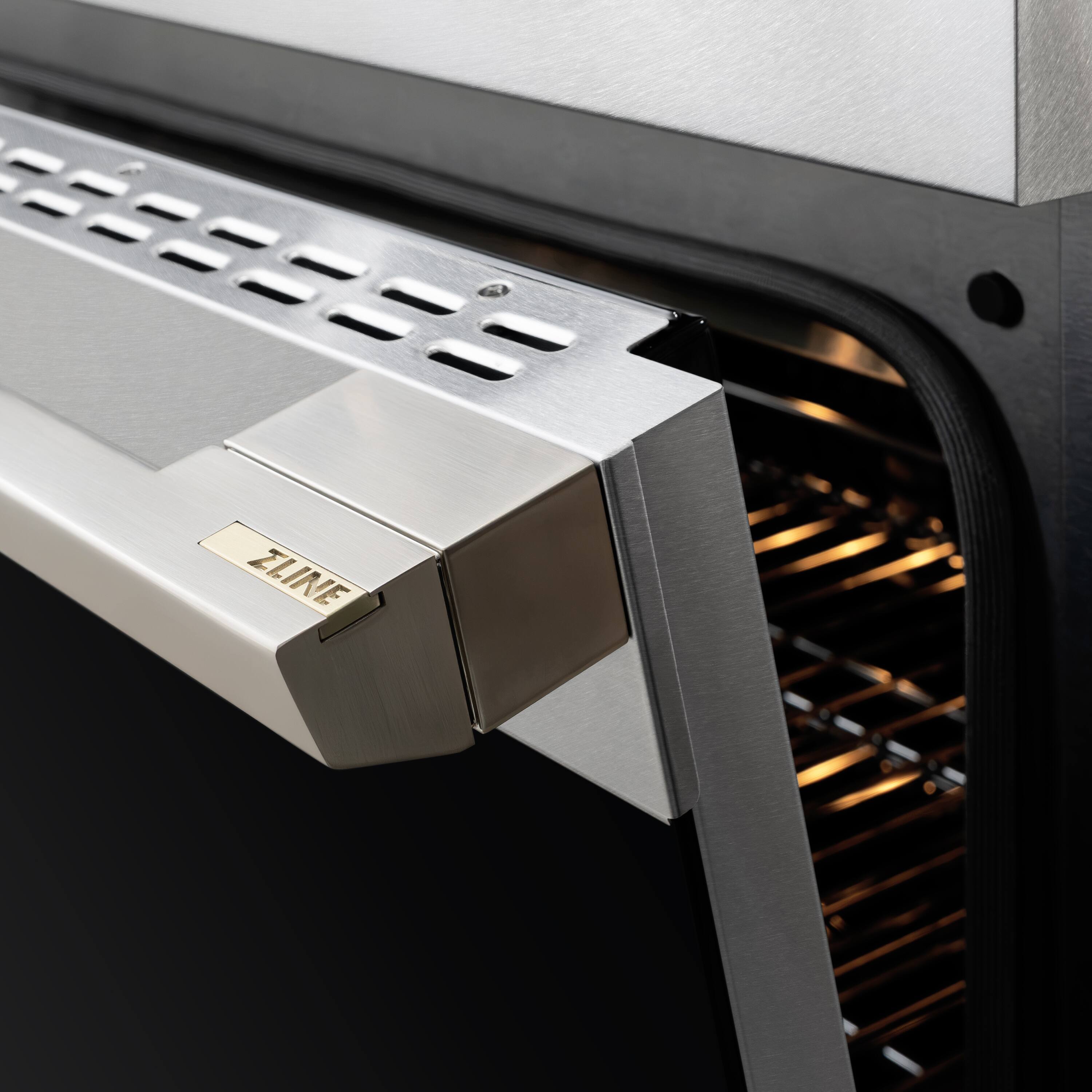 Alt View 14. ZLINE - 36 in. 5.2 cu. ft. Marino Freestanding Gas Range with Manual Clean Convection Gas Oven with 6 Brass Burners - Satin Stainless Steel.