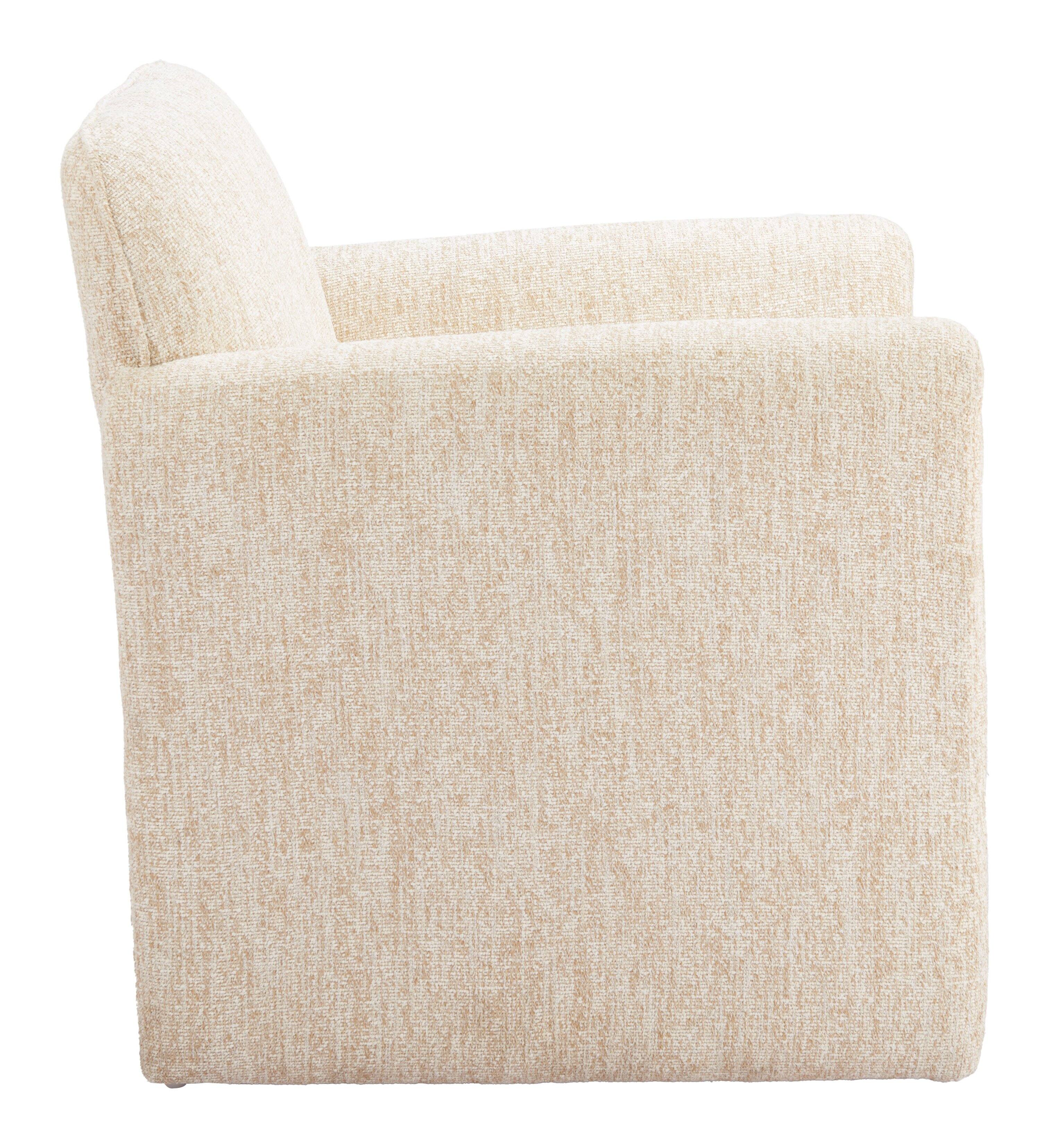 Back. Hivvago - Dobra Accent Chair Oatmeal Beige - Oatmeal Beige.