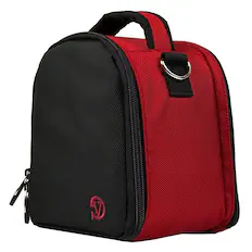 Front. Kitcheniva - Small DSLR Camera Shoulder Bag Case For Canon EOS Rebel Red - Red.