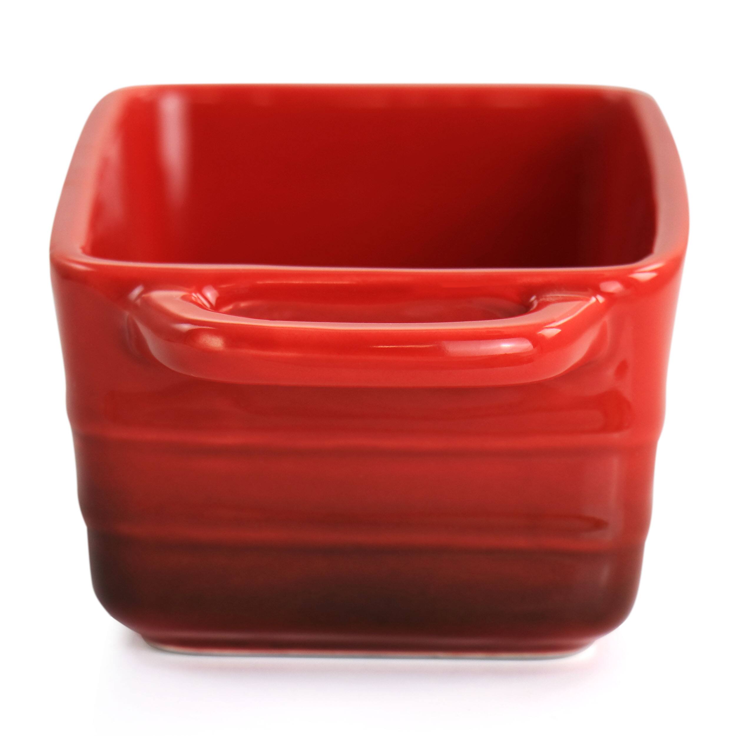 Alt View 4. Crock-Pot - Crock Pot Appleton 6 Piece 12 Ounce Stoneware Mini Loaf Pan Baker Set in Gradient Red - Gradient Red.
