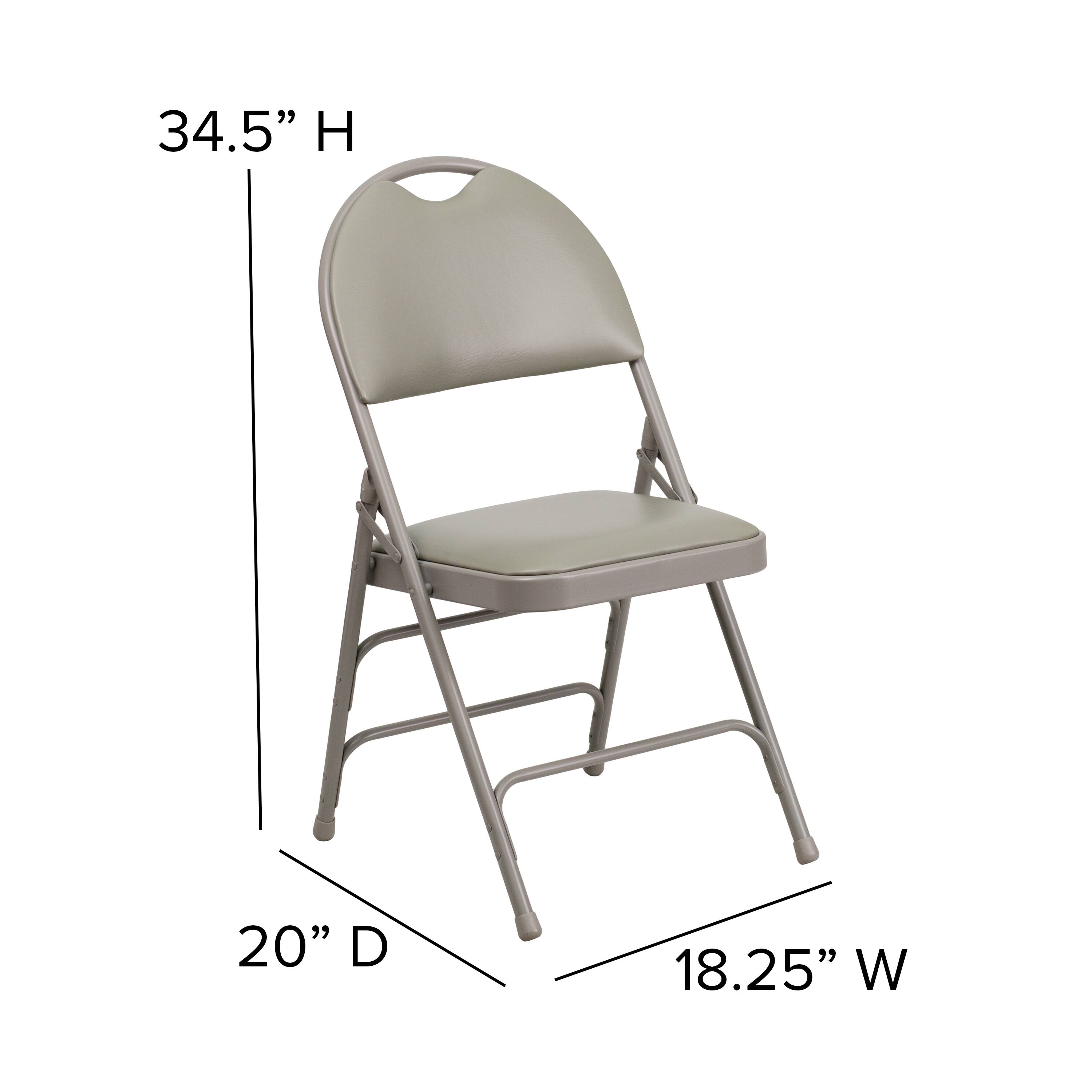 34.5" H  
20" D  
18.25" W