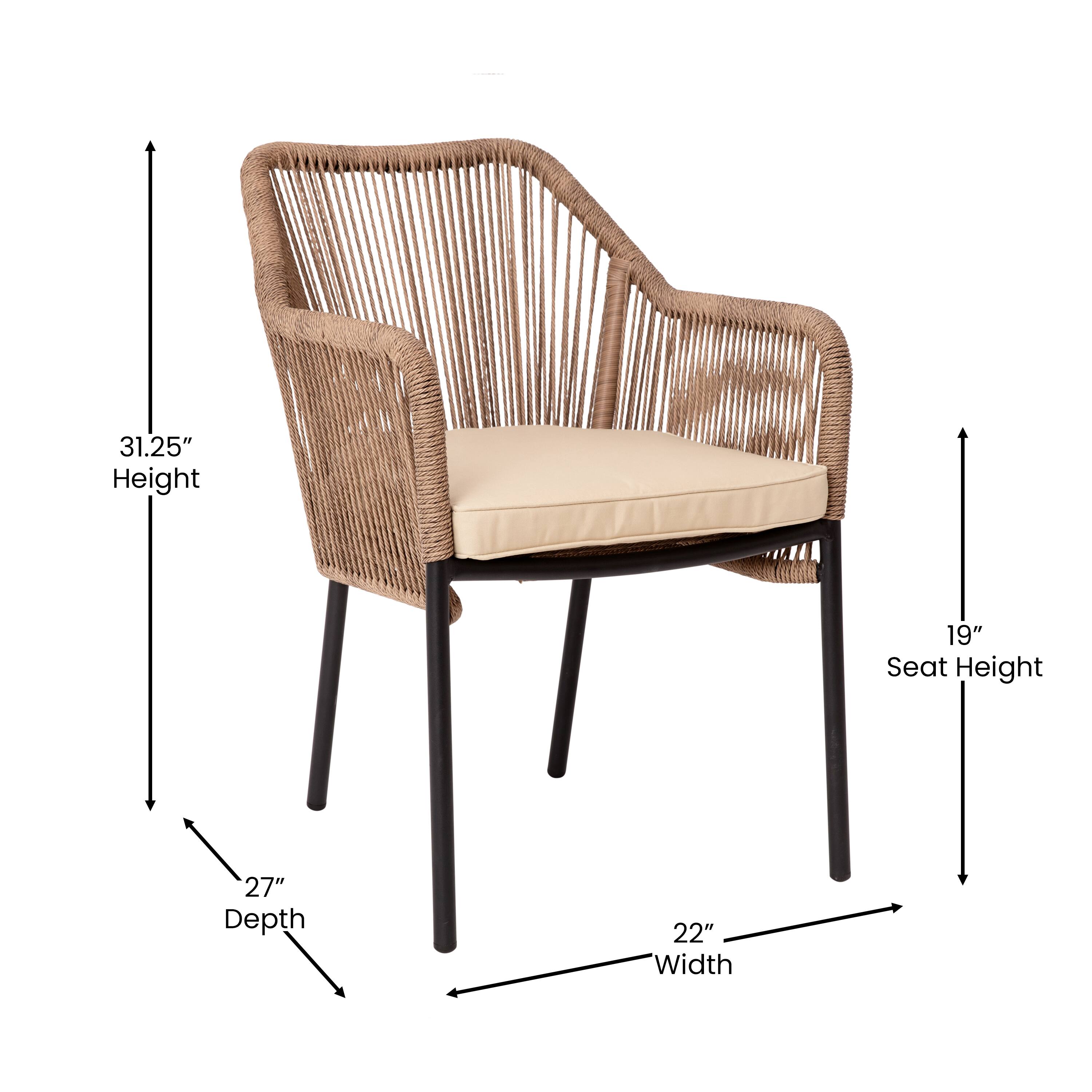 31.25" Height  
19" Seat Height  
27" Depth  
22" Width