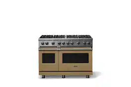 Viking - 6.1 Cu. Ft. Professional 5 Series Freestanding Double Oven Gas Convection 8 Burner Range - Golden Hour