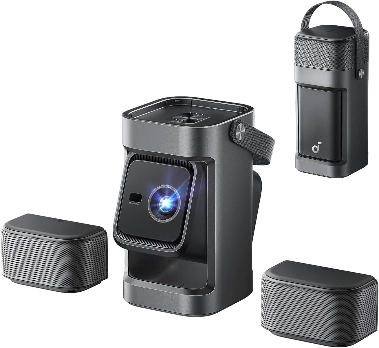 soundcore Nebula P1 Portable GTV Projector with Detachable Speakers - Gray