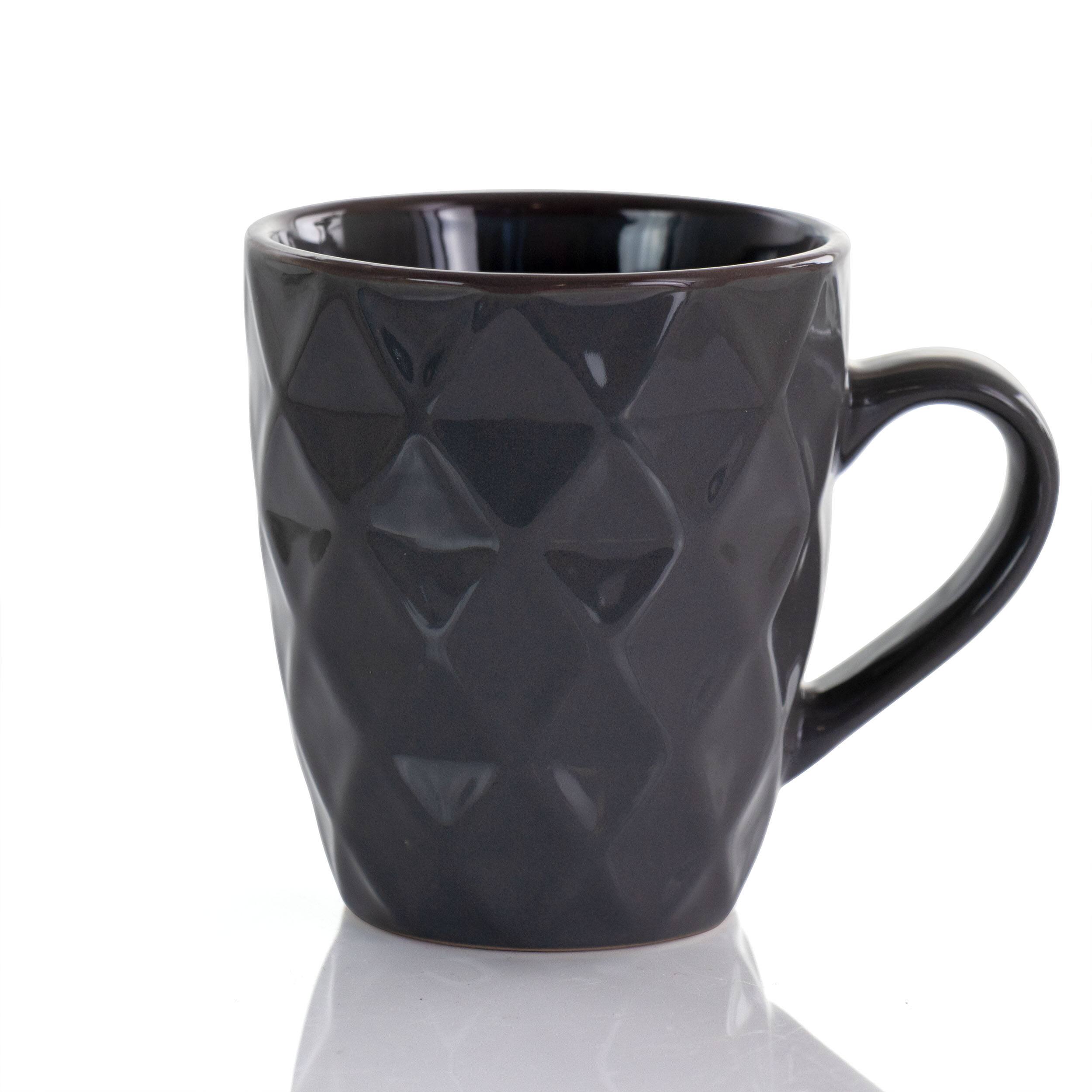 Alt View 8. Elama - Elama Diamond Waves 6-Piece 12 oz. Mug Set with Stand, Assorted Colors - Assorted.