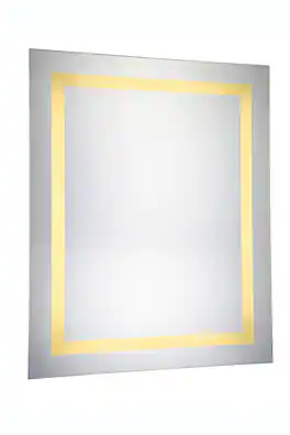 Elegant Decor - LED Hardwired Mirror Rectangle W24H30 Dimmable 3000K - Glossy White