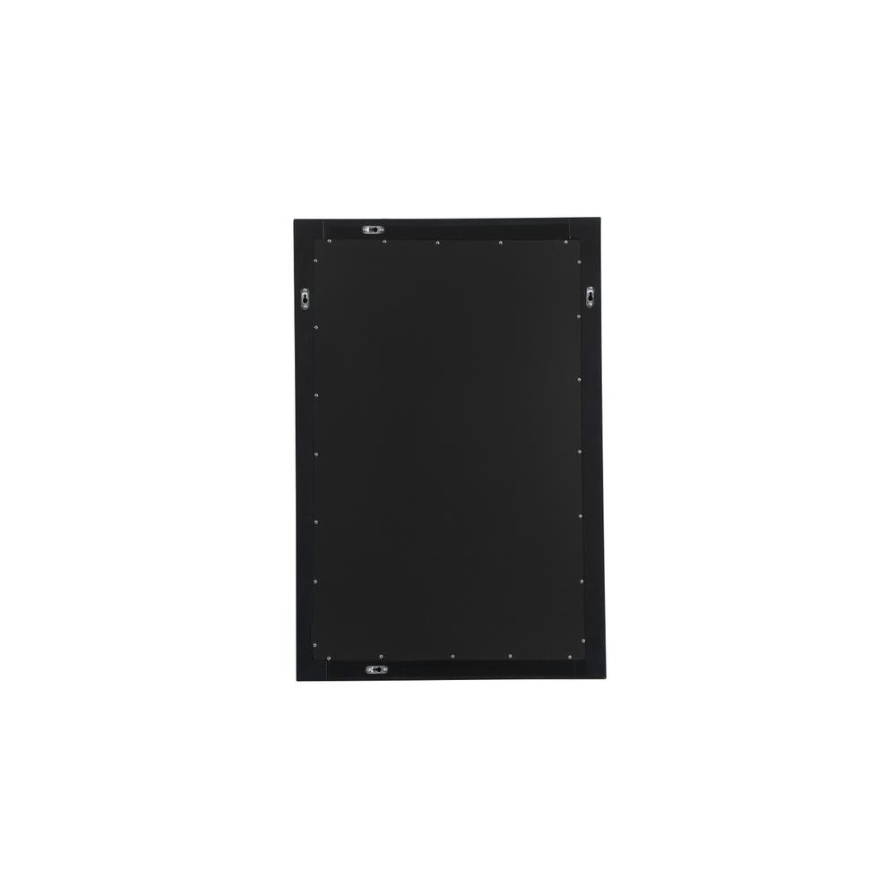 Angle. Elegant Decor - Aqua vanity mirror 24x36 inch in black - Black.