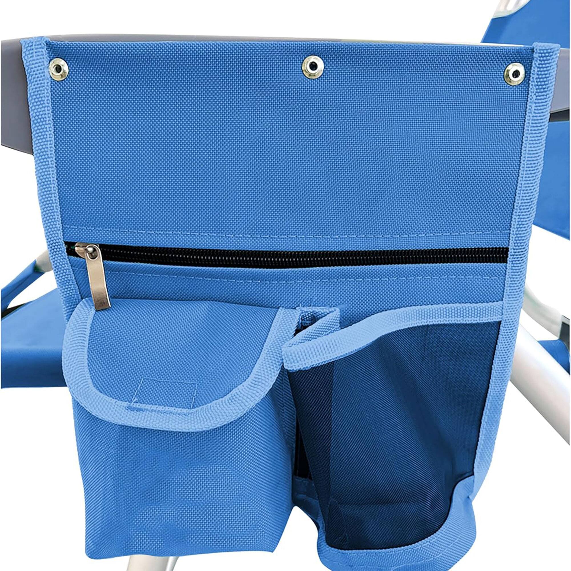 Alt View 7. Deltess - Deltess Ostrich 3 In 1 Portable Chair Cooler Bag & Reclining Lounger, Royal Blue - Royal Blue.