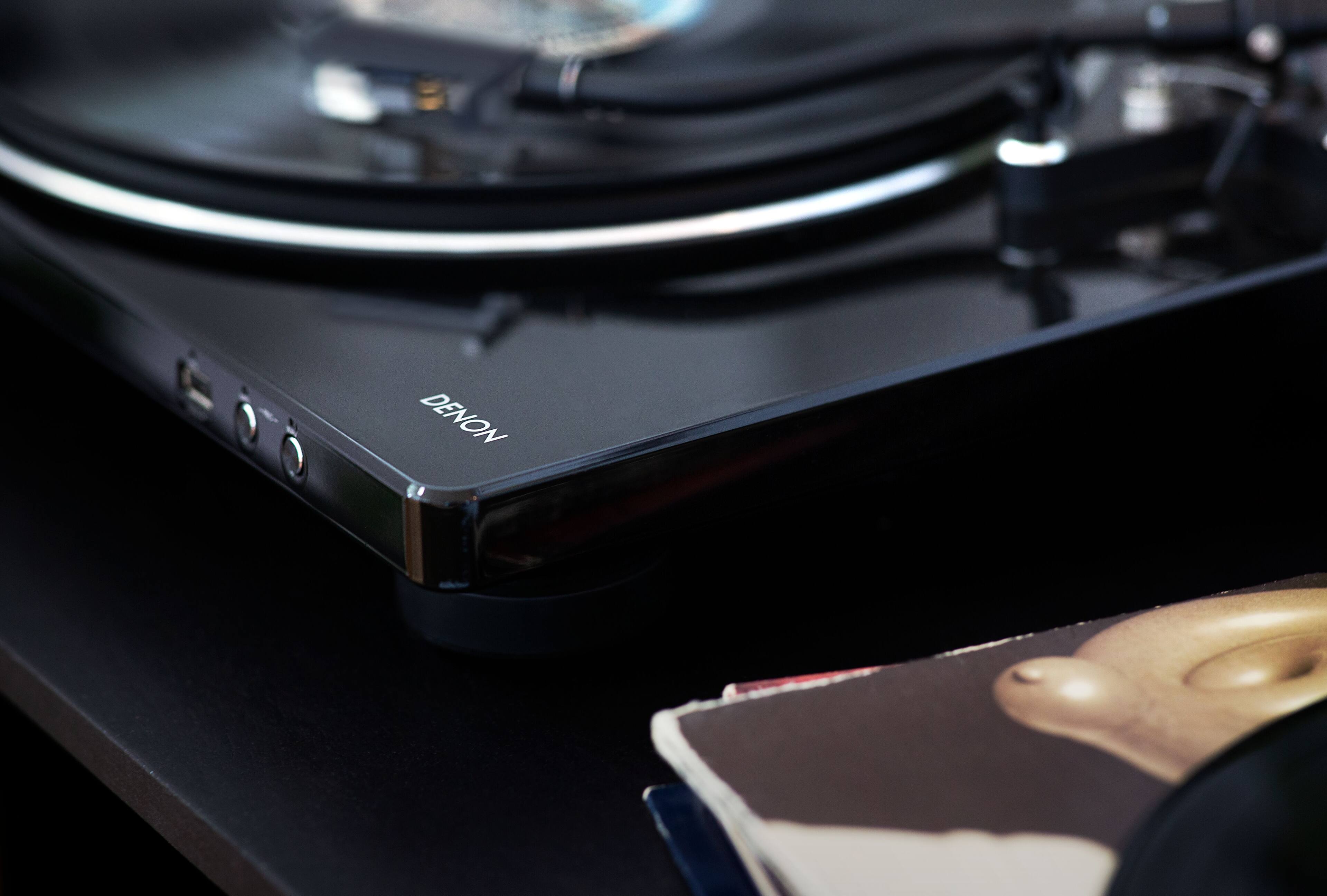 Alt View 19. Denon - DP-450USB Semi-Automatic Analog Turntable w Speed Auto Sensor, Supports 33 1/3, 45, 78 RPM (Vintage) Speeds - Black.