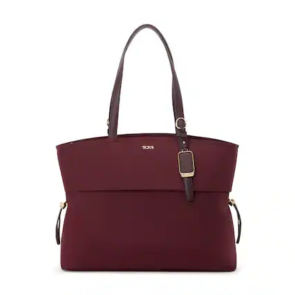 Front. TUMI - Voyageur Cam Large Tote Bag - Wine.