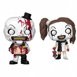 Funko - Pop! 2pack Terrifier: Art the Clown with Head & Little Pale Girl