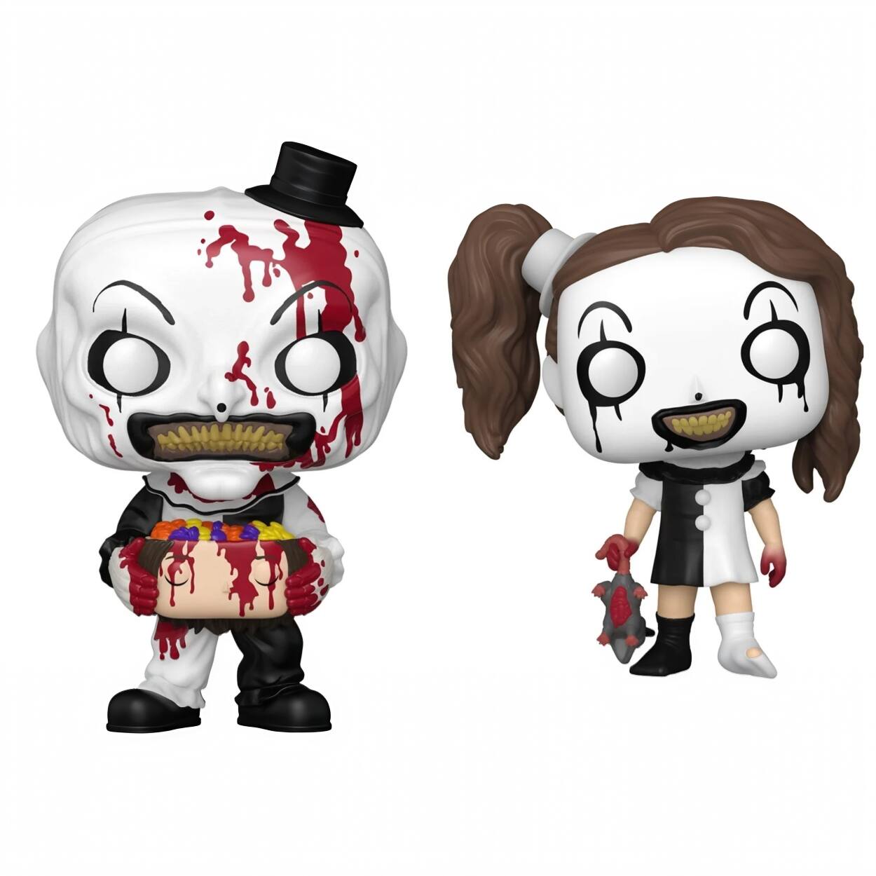 Funko Pop! 2pack Terrifier: Art the Clown with Head & Little Pale Girl