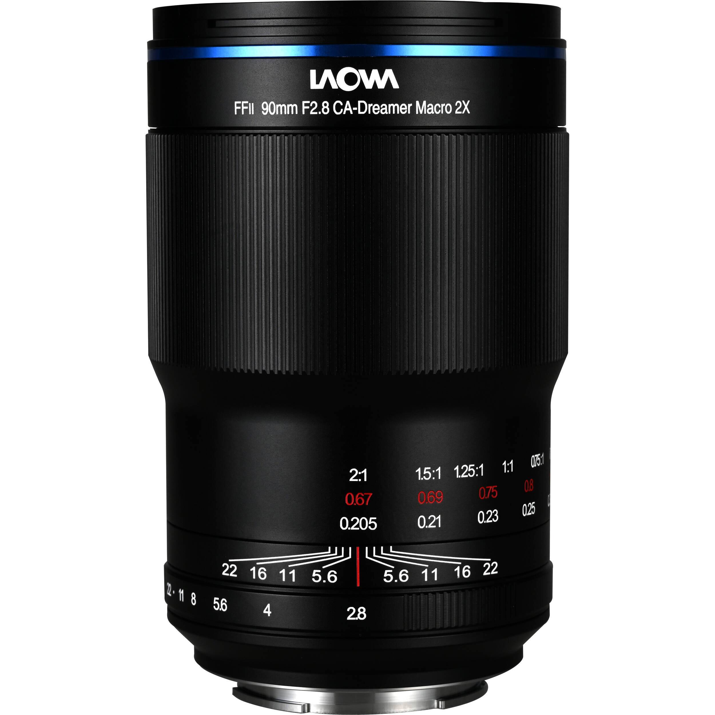 MOVI FFII 90mm F2.8 CA-Dreamer Macro 2X  
2:1 0.67 0.205 1:1 0.69 0.23 0.25 0.21  
1.5:1 125:1 0.75 0.8  
22 16 11 5.6 8 4 2.8