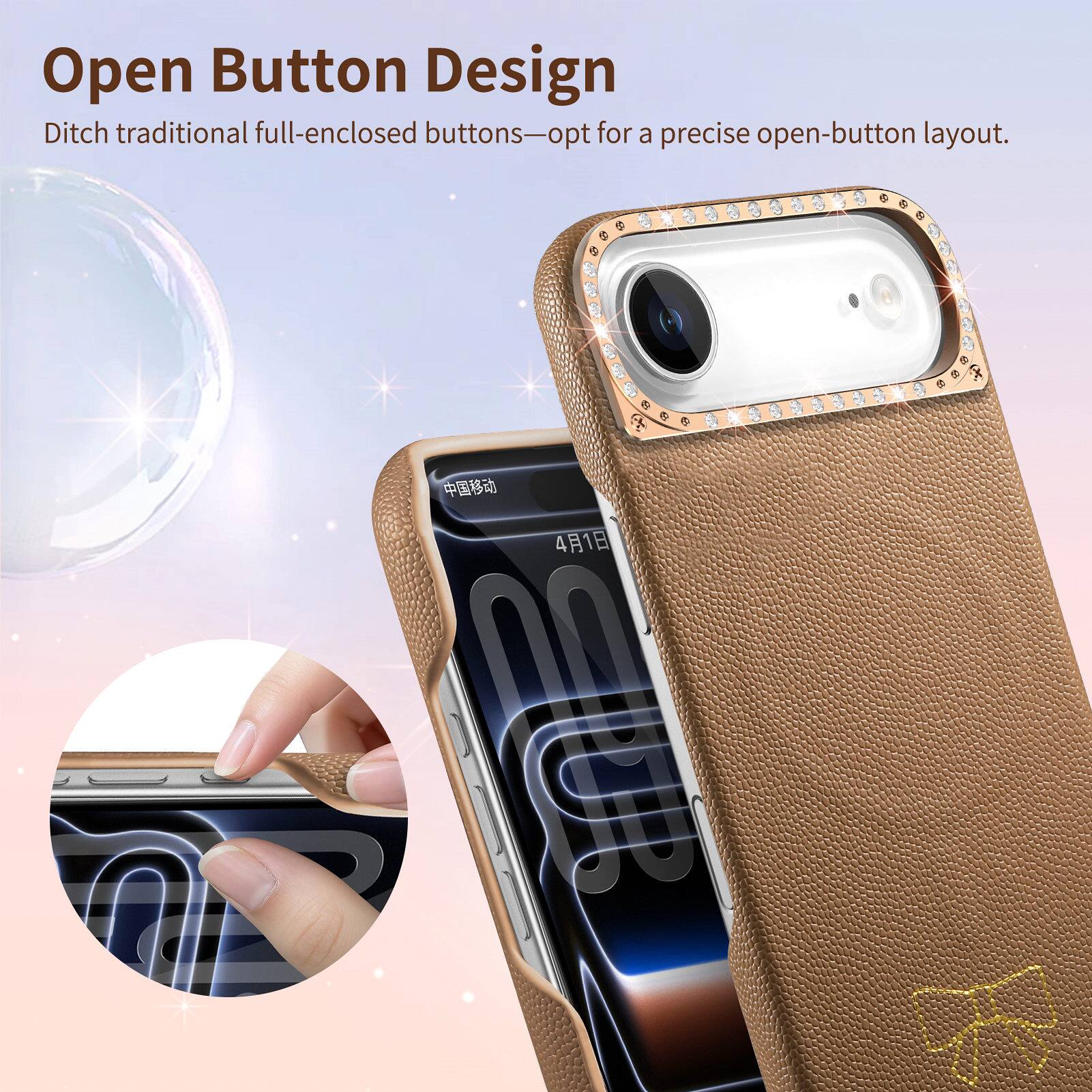 Open Button Design  
Ditch traditional full-enclosed buttons—opt for a precise open-button layout.
