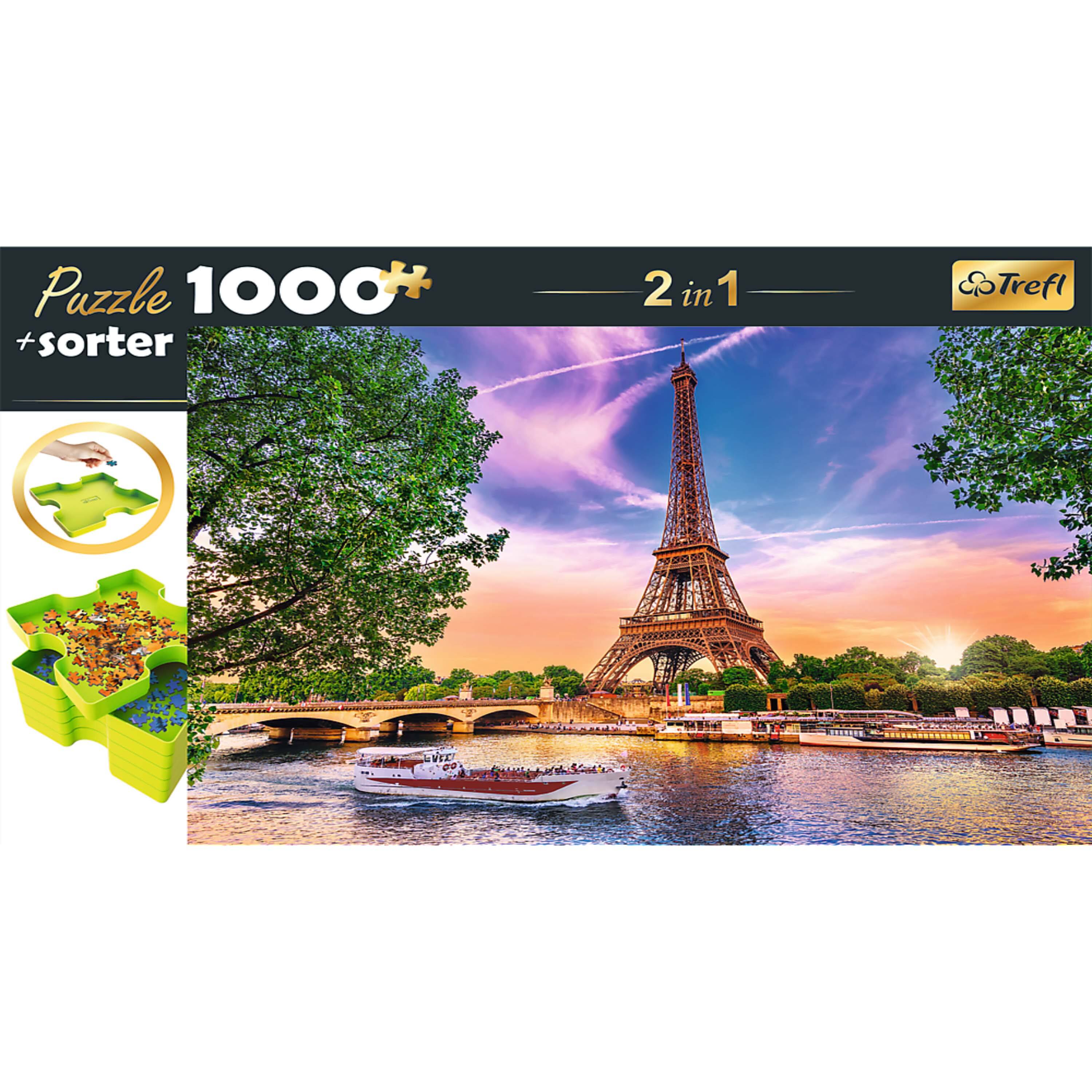 Puzzle 1000 + sorter  
2 in 1  
Trefl