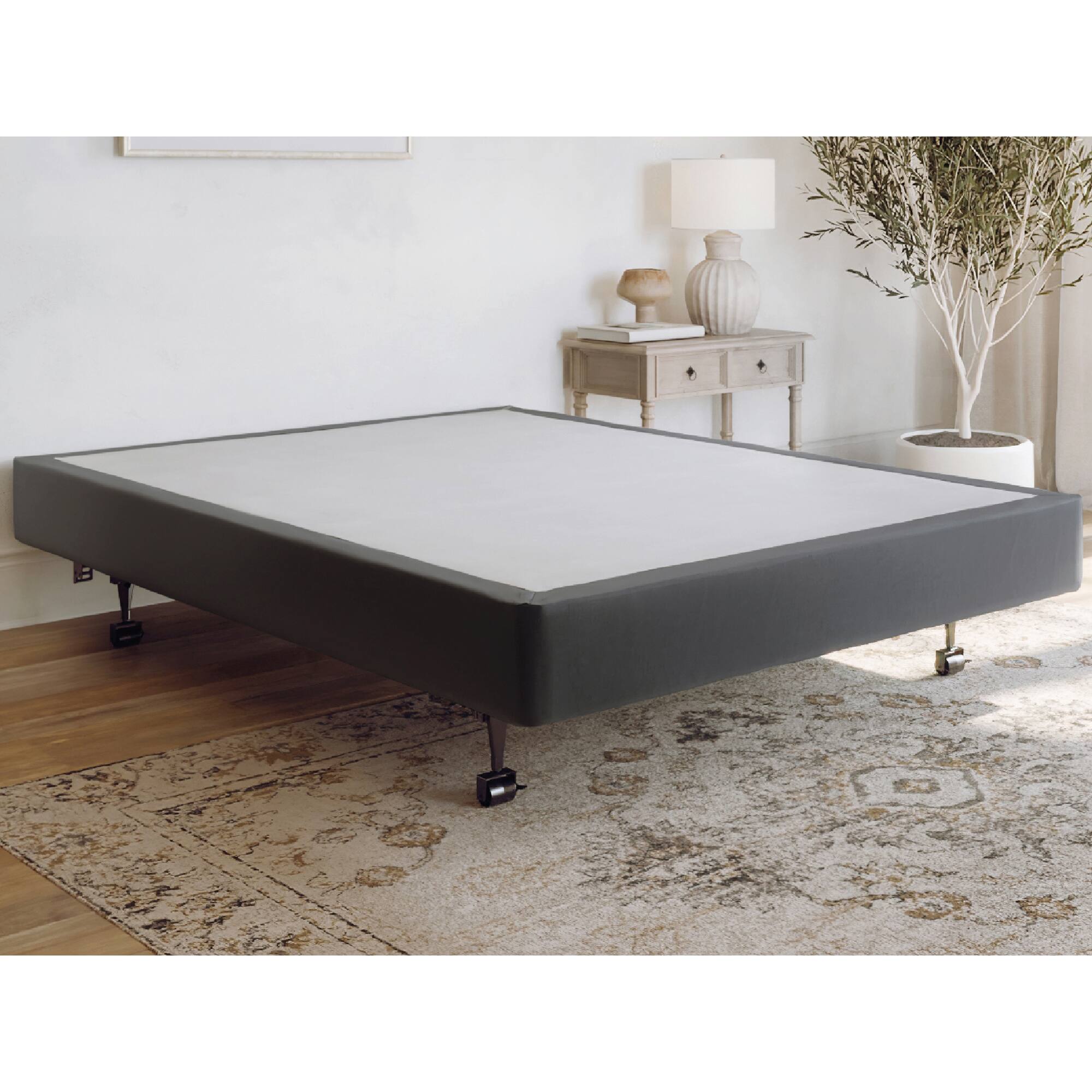 Alt View 7. Hercules - Hercules 8 Inch High Profile Instant Foundation Box Spring Replacement, Full - Grey.