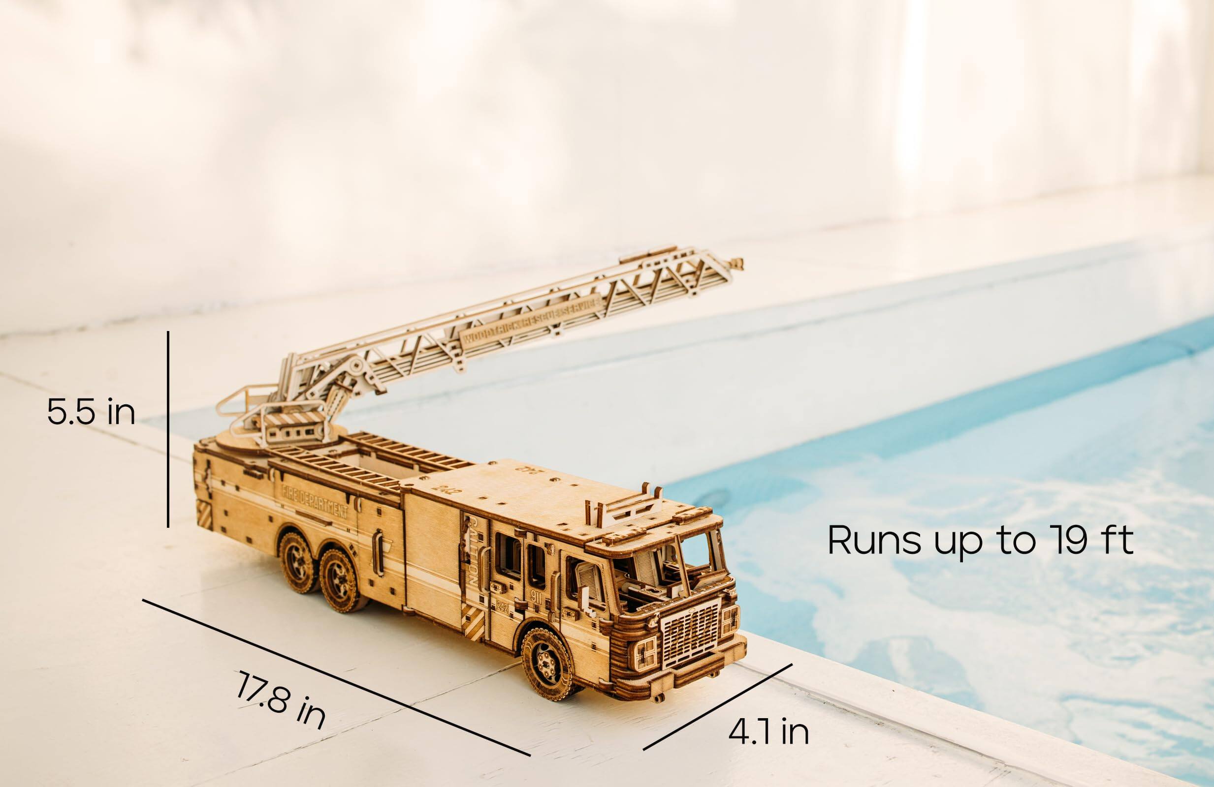 JETRANSPORT Rescue Firetruck Movable Rotating Extendable Ladder 3d ...