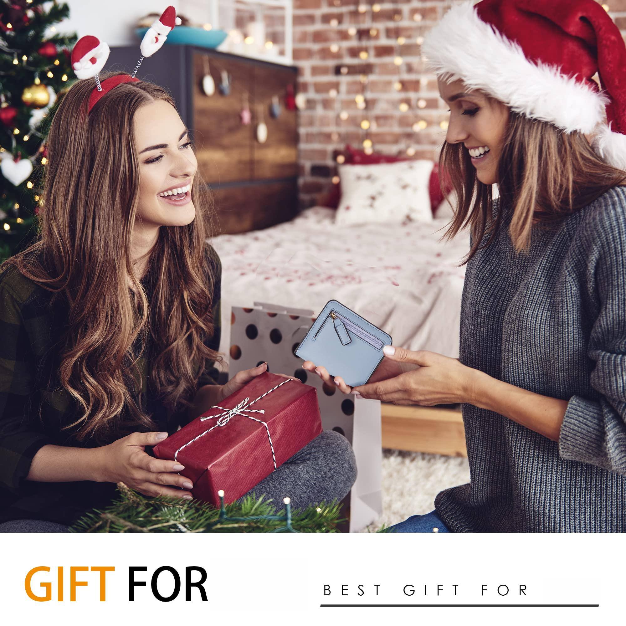 Alt View 5. Jadie Link - Wallet Women Rfid Blocking Small Compact Bifold Luxury Leather Pocket Ladies Mini Purse Window Compact Lightweight - Black.