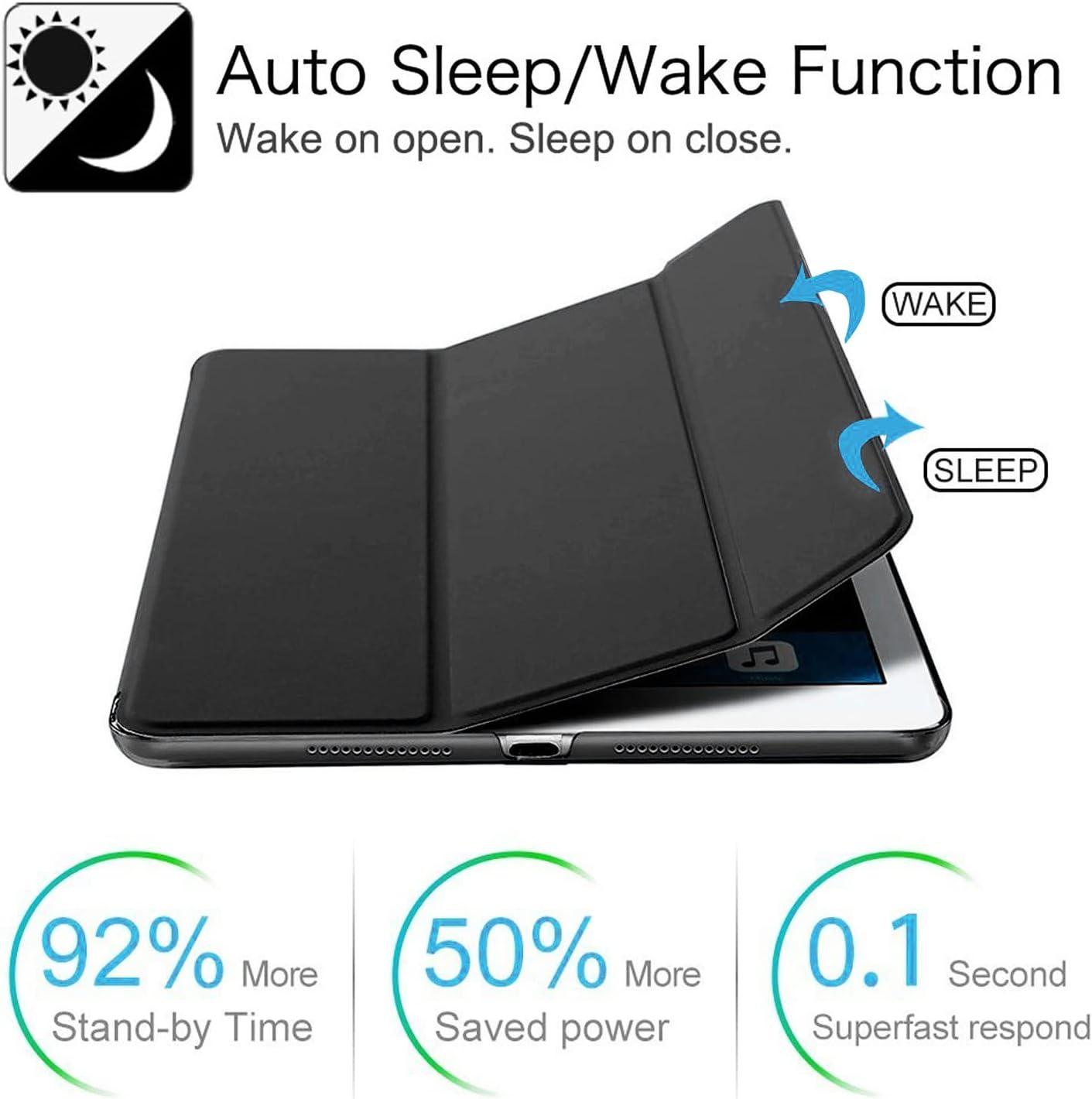 Auto Sleep/Wake Function  
Wake on open. Sleep on close.

WAKE  
SLEEP

92% More Stand-by Time  
50% More Saved power  
0.1 Second Superfast respond