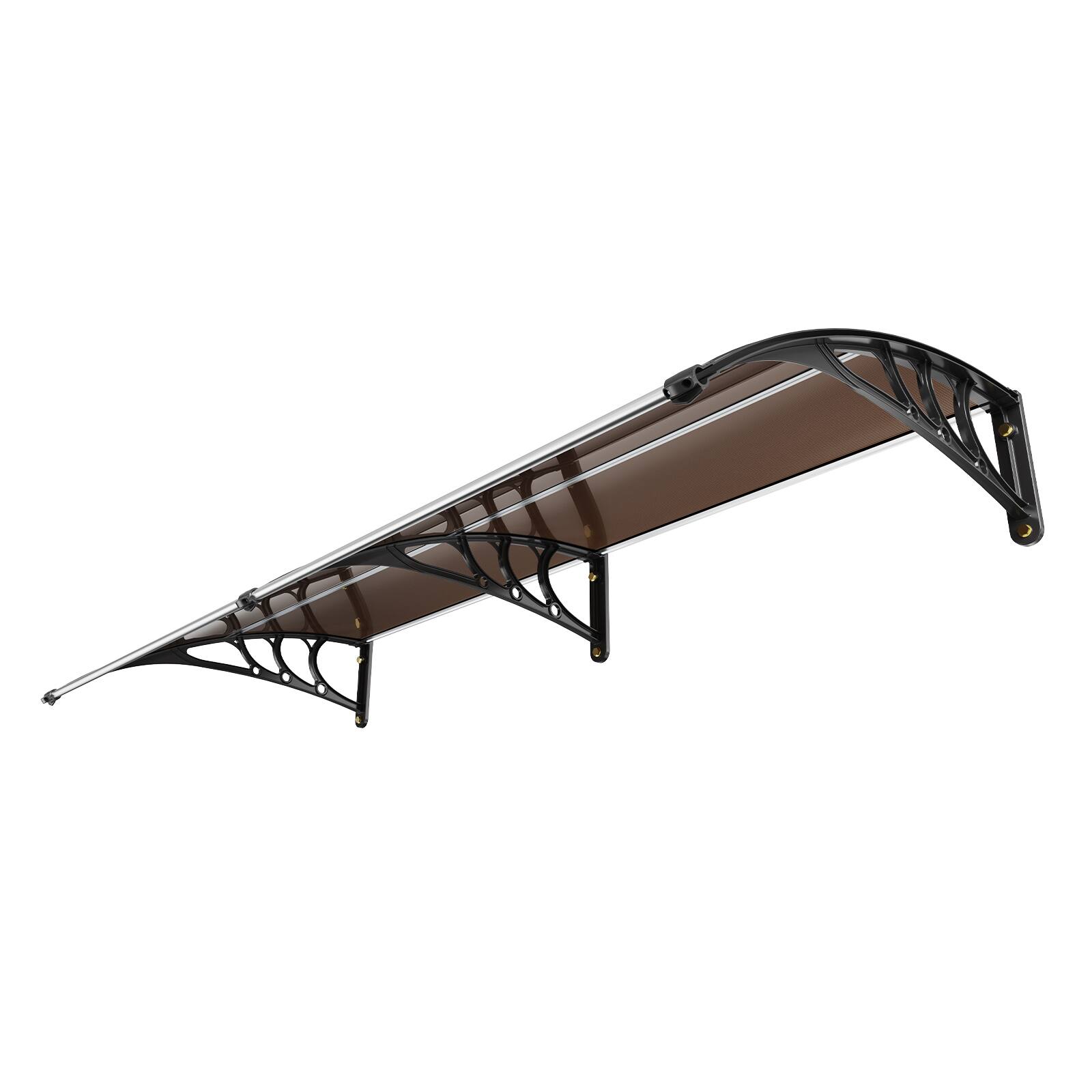 Alt View 5. VEVOR - Window Door Awning Canopy 80" x 40", UPF 50+ Polycarbonate Entry Door Outdoor Window Awning Exterior - Brown.