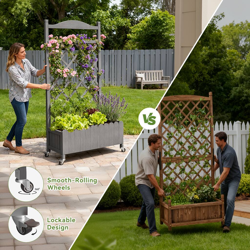 VS Smooth-Rolling 360° Wheels Lockable Design