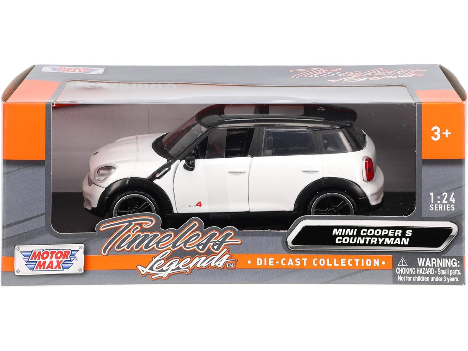 PCT F 3+ 1:24 ALL SERIES MINI COOPER S COUNTRYMAN MOTOR Timeless Legends TM DIE-CAST COLLECTION ! WARNING: CHOKING HAZARD - Small parts. Not for children under 3 years.