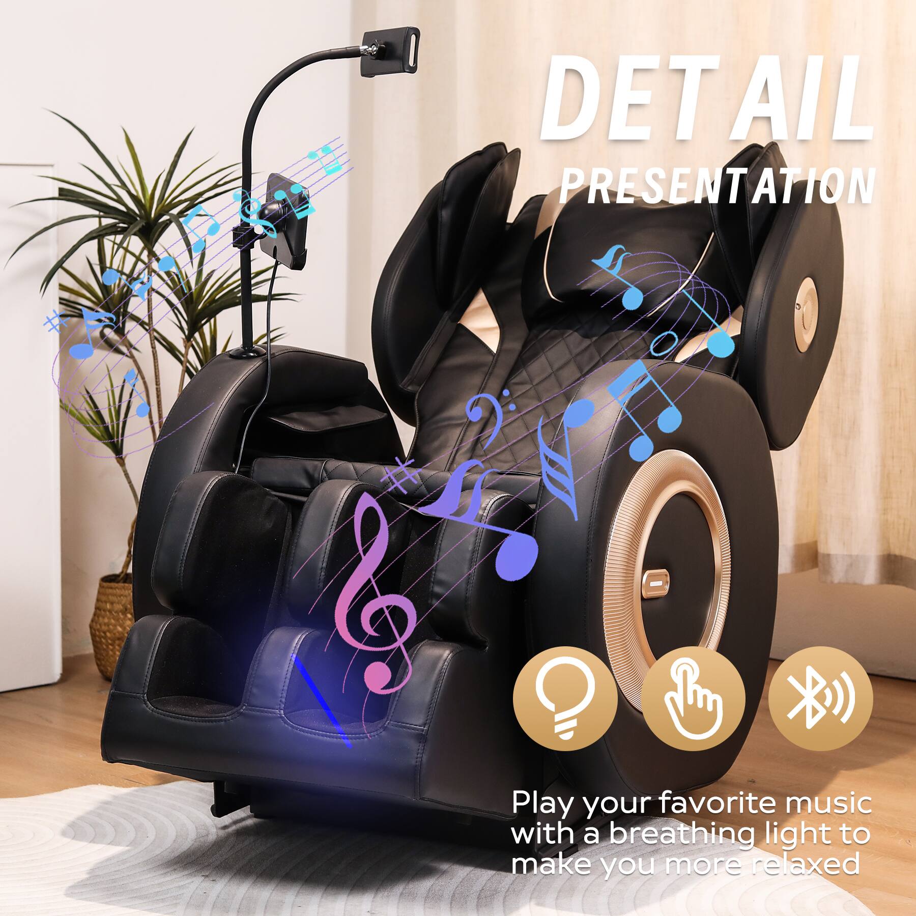 DETAIL PRESENTATION

Play your favorite music with a breathing light to make you more relaxed