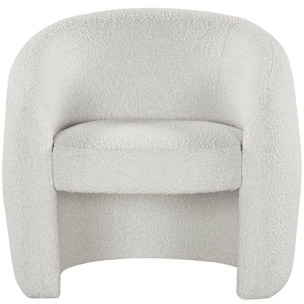 Alt View 2. Meridian Furniture - Acadia Cream Boucle Fabric Accent Chair - Beige.